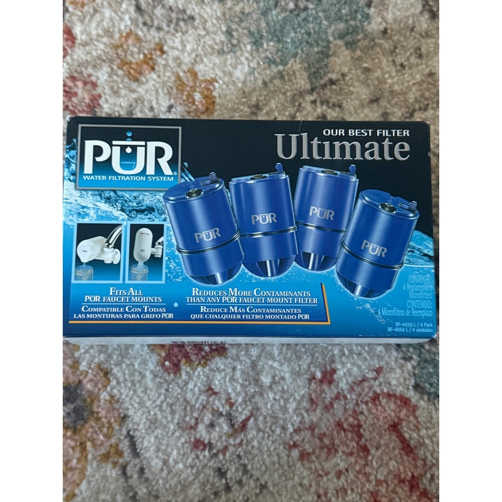 PUR Ultimate Faucet Mount Water Filter Replacement RF-4050 L Blue 4 Pack New